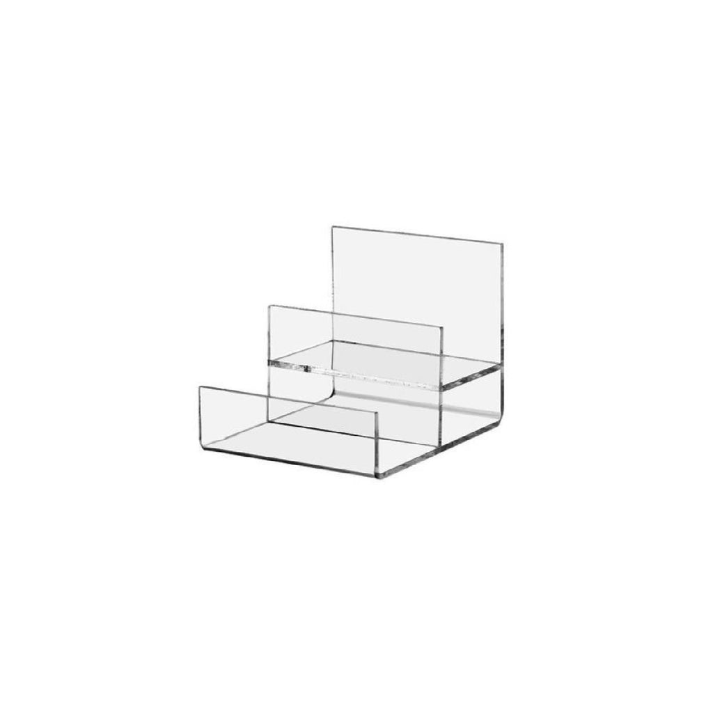 2 tiered perspex display pedestals