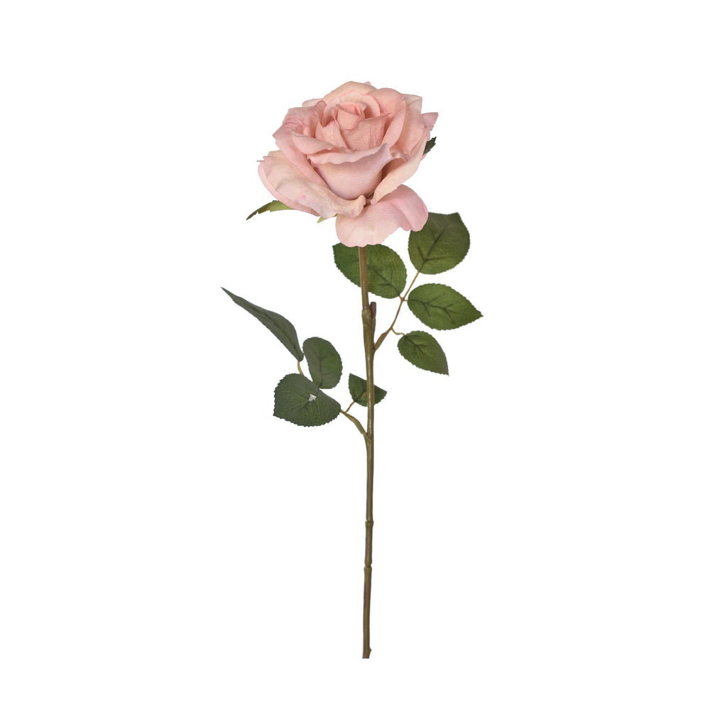 Artificial blush pink rose stem