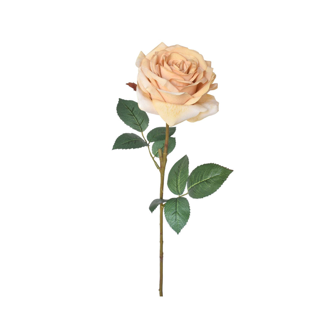 Artificial champagne rose stem