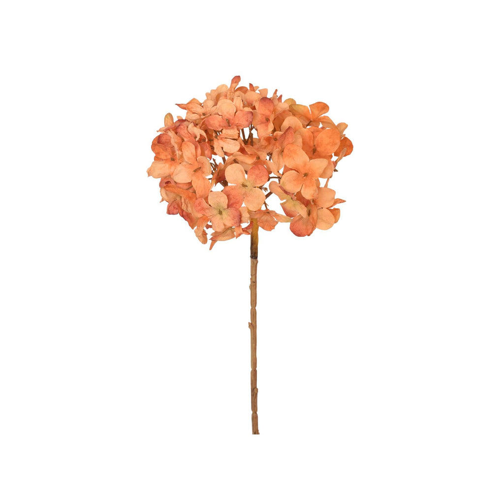 Artificial light orange dried hydrangea stem