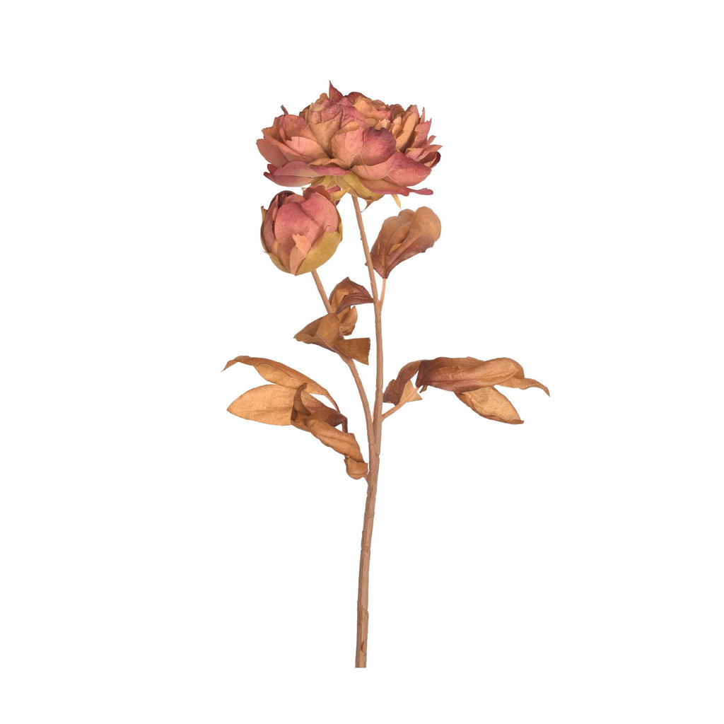 Artificial mauve dry-look peony stem