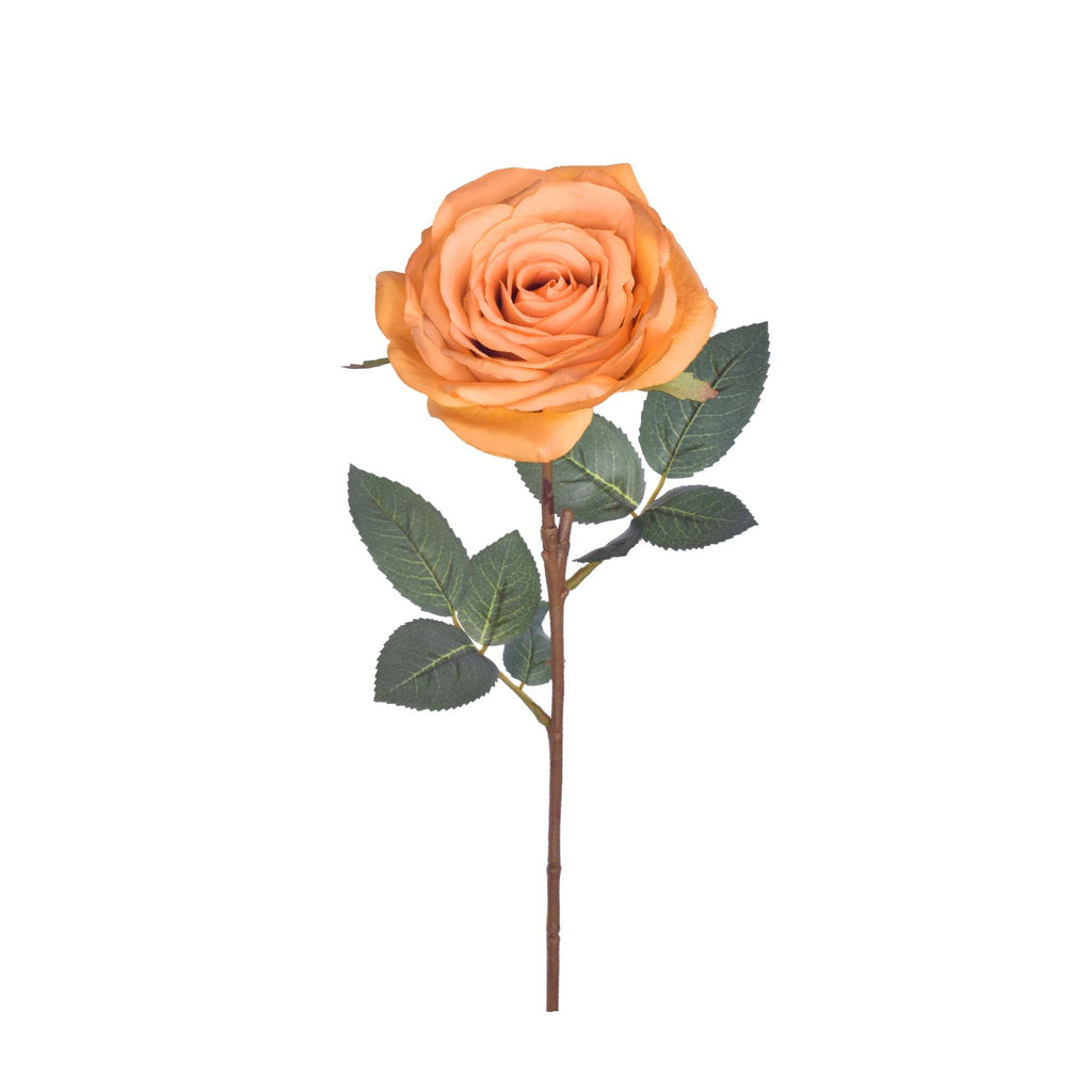 Artificial orange rose stem