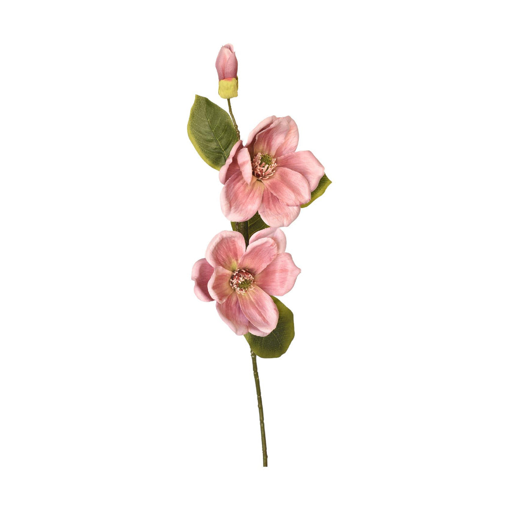 Artificial pink magnolia stem