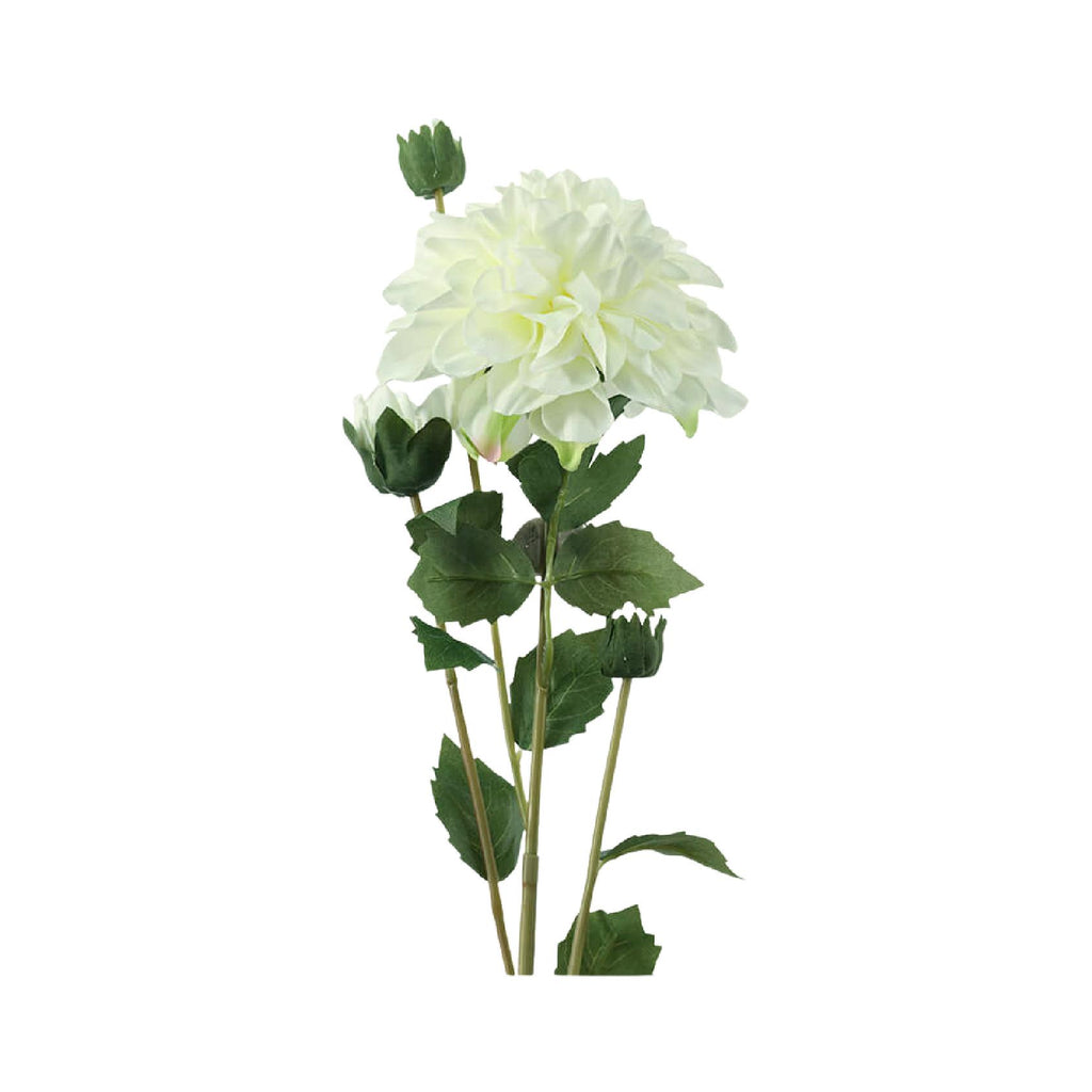 Artificial white dahlia stem