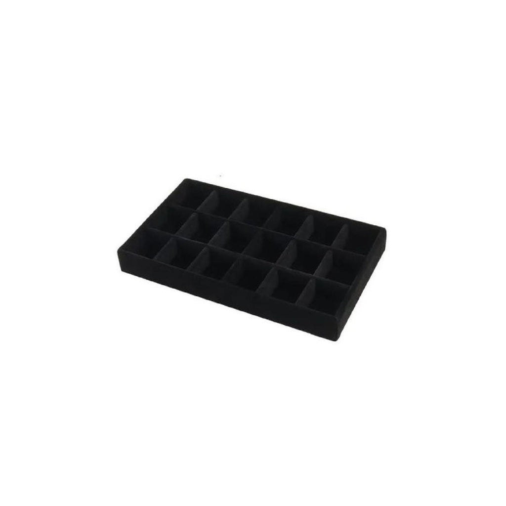 Black velvet jewellery tray