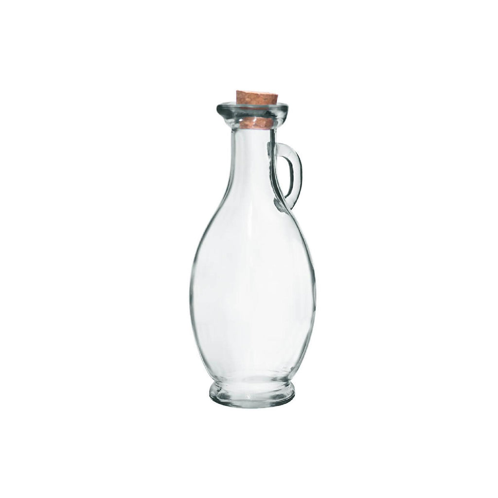 Corked oil and vinegar pourer