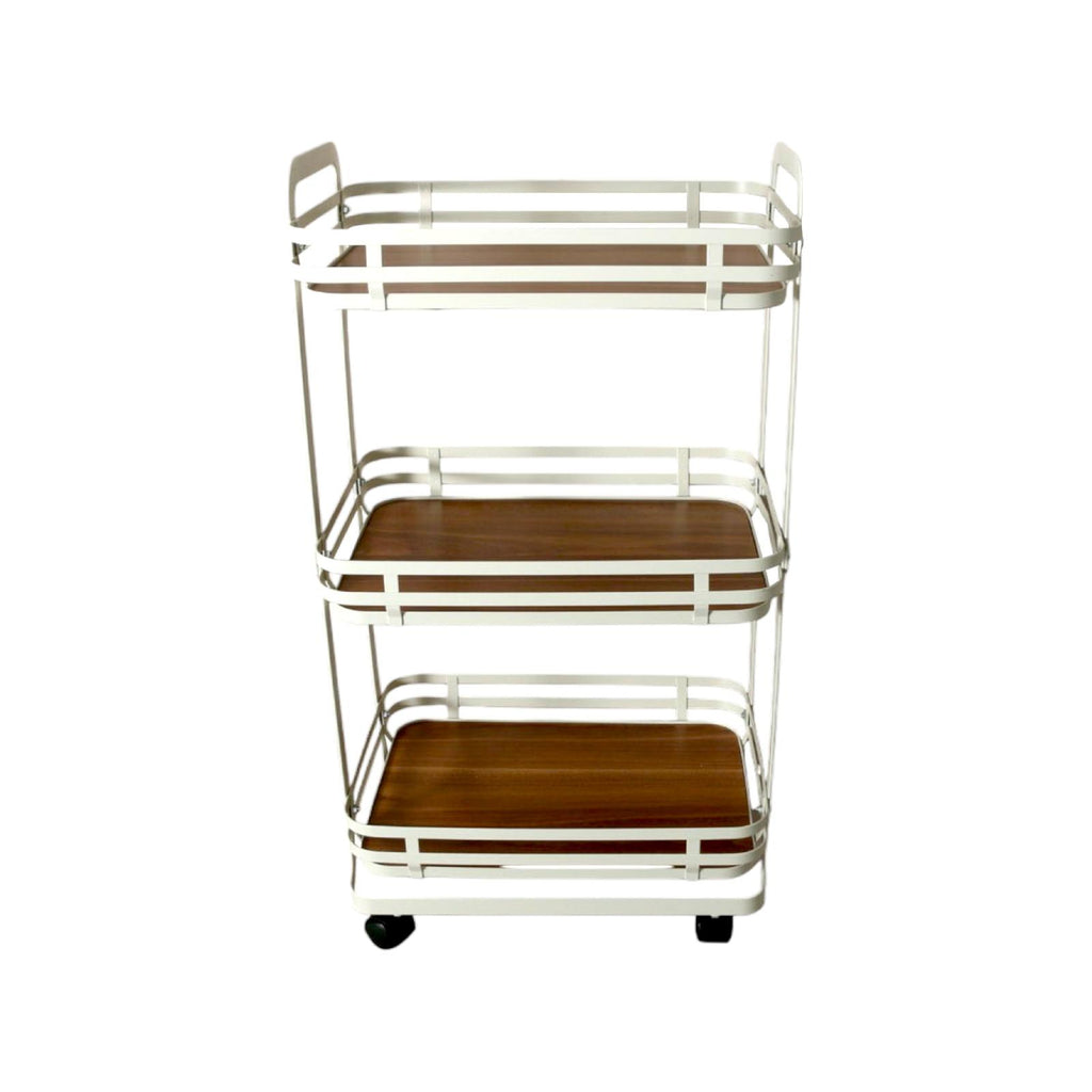 Cream 3-tier storage cart