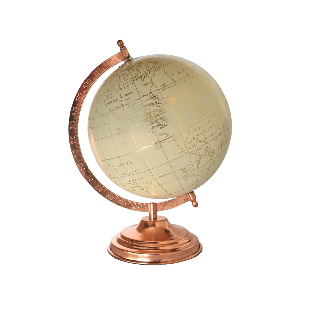 Cream decorative world globe