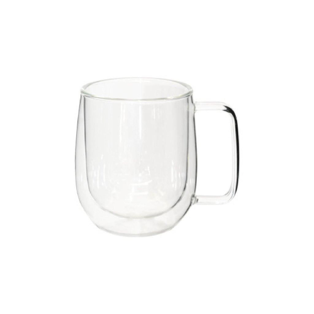 Double walled glass mug