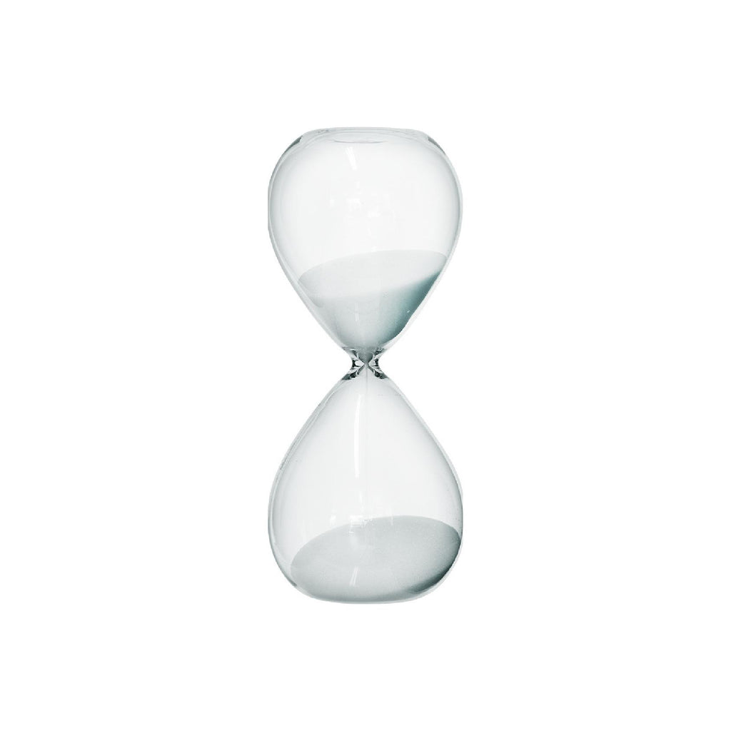 White glitter hourglass