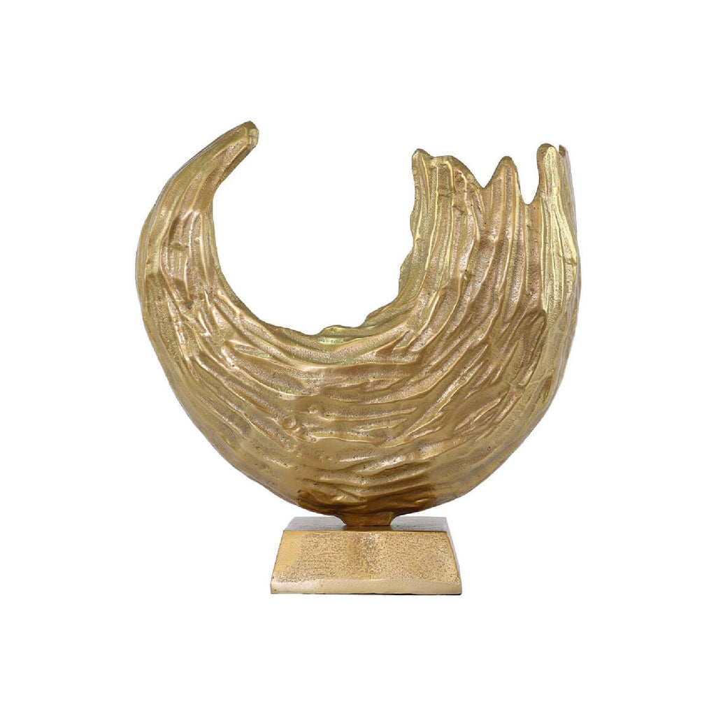 Golden wave sculpture