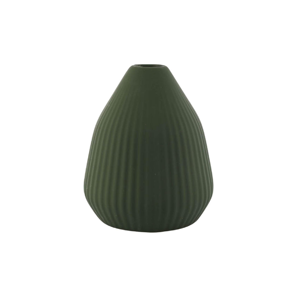 Green ceramic vase