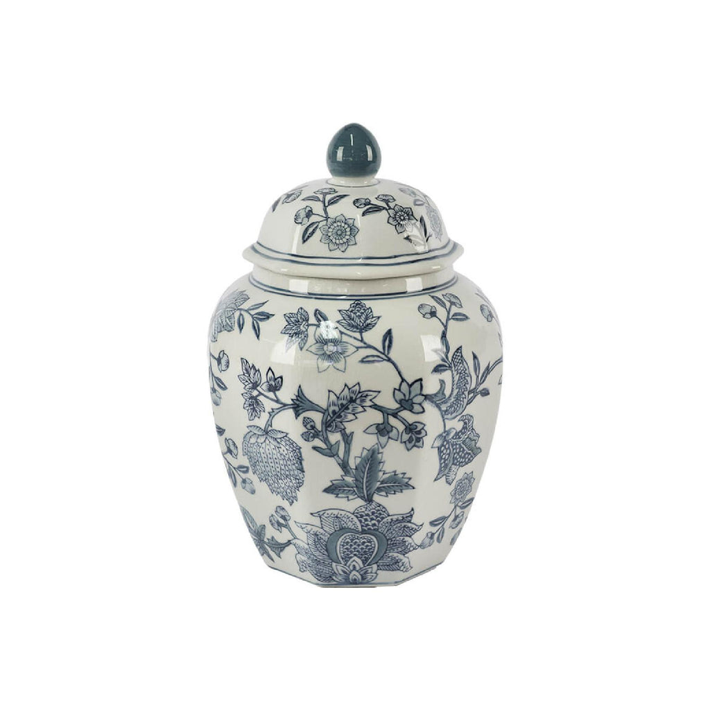 Grey blue ginger jar