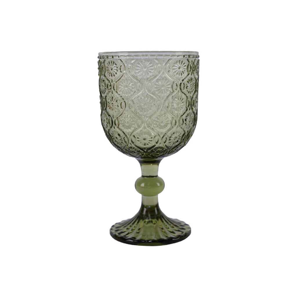 Marrakesh green wine glass