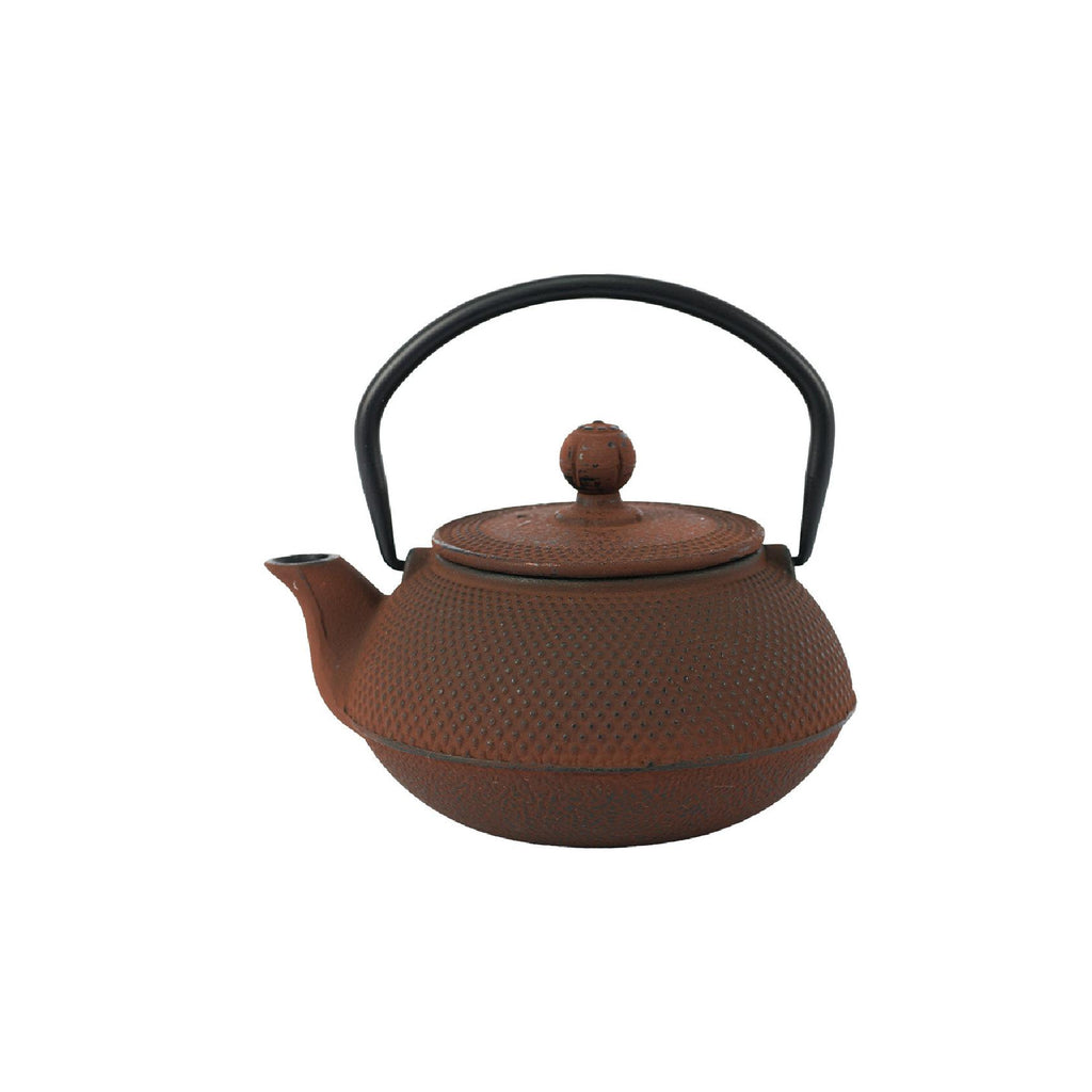 Mocha cast iron teapot