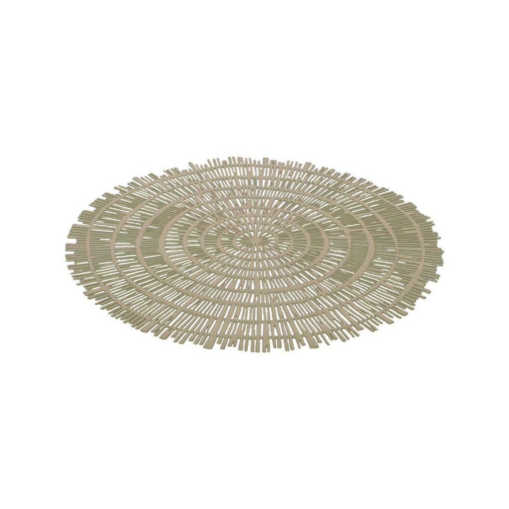 Round gold placemat