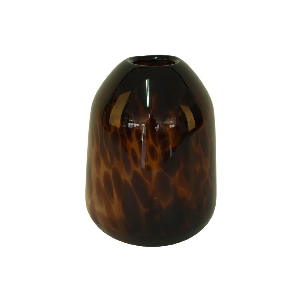 Tortoise shell glass vase