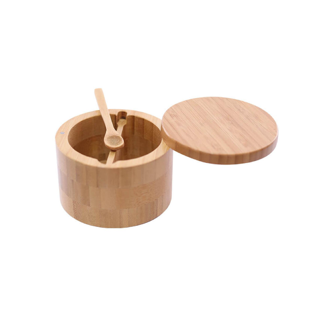 Twist salt and pepper cellar with spoon