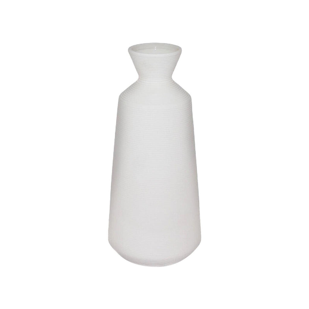 White ceramic bottle vase