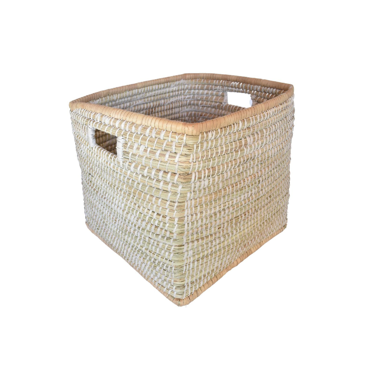 White Square Woven Storage Basket – The Home Quarter