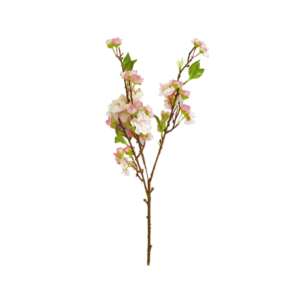 Artificial pink cherry blossom stem