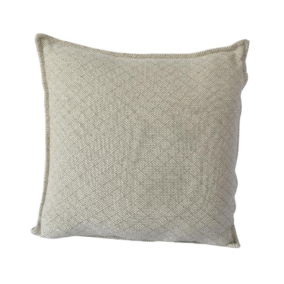 Beige textured cotton-blend scatter cushion