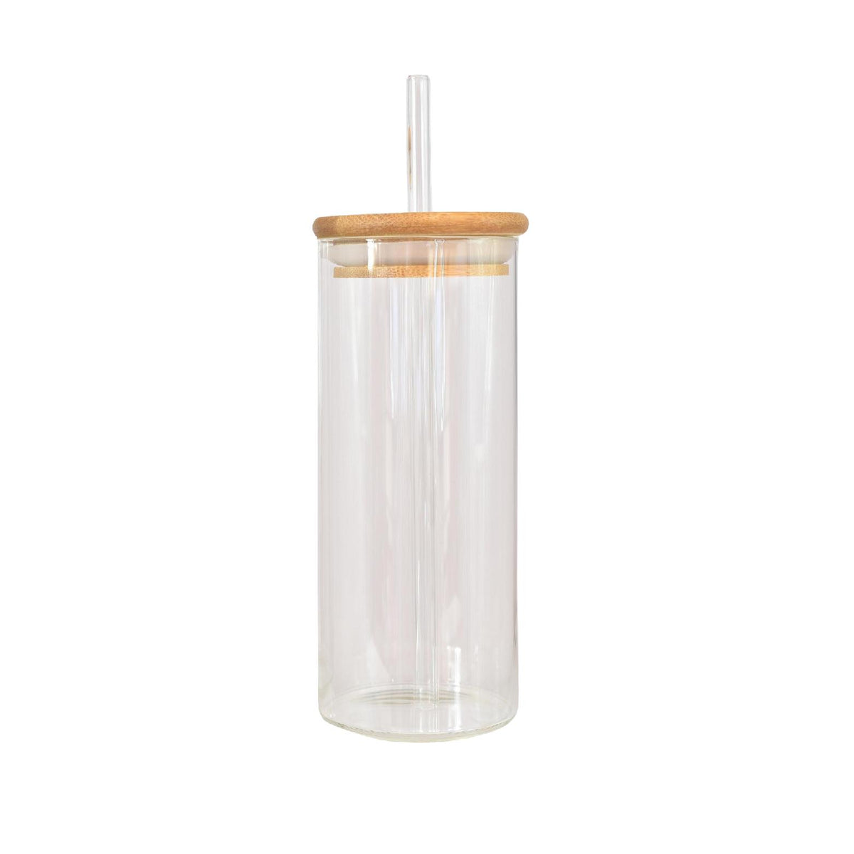 Glass Bottle with Bamboo Lid & Straw – The Home Quarter